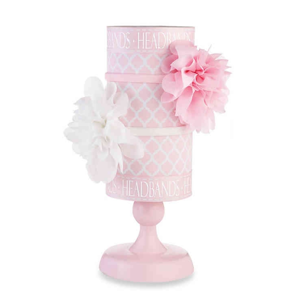 Mudpie pink baby headband holder